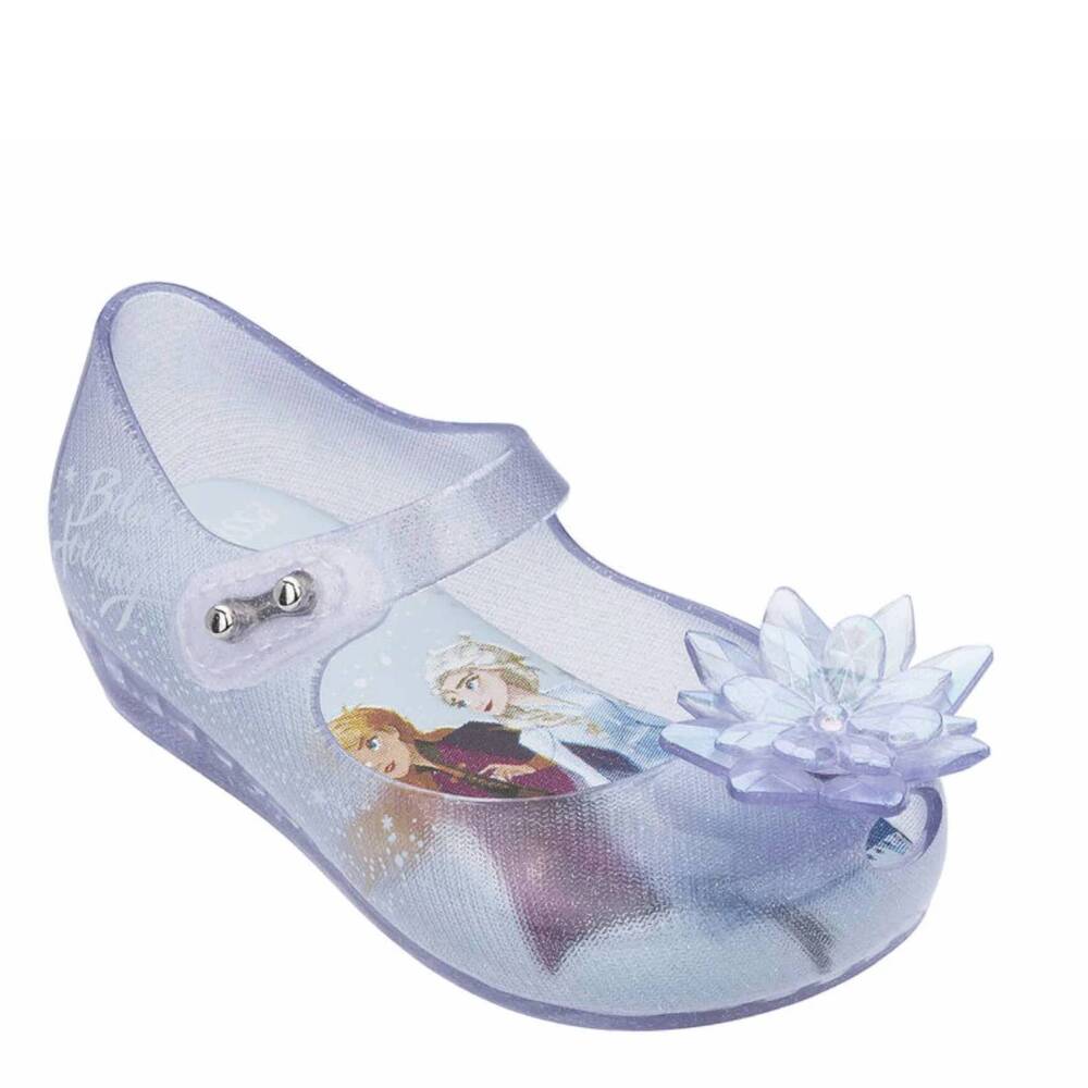 NEW MINI MELISSA kids ultra25 frozen pearl glitter sandal in white